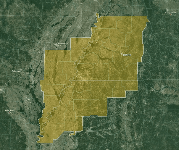 mid south land group county map